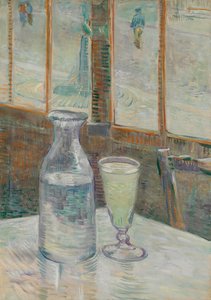 Cafétafel met absint door Vincent van Gogh